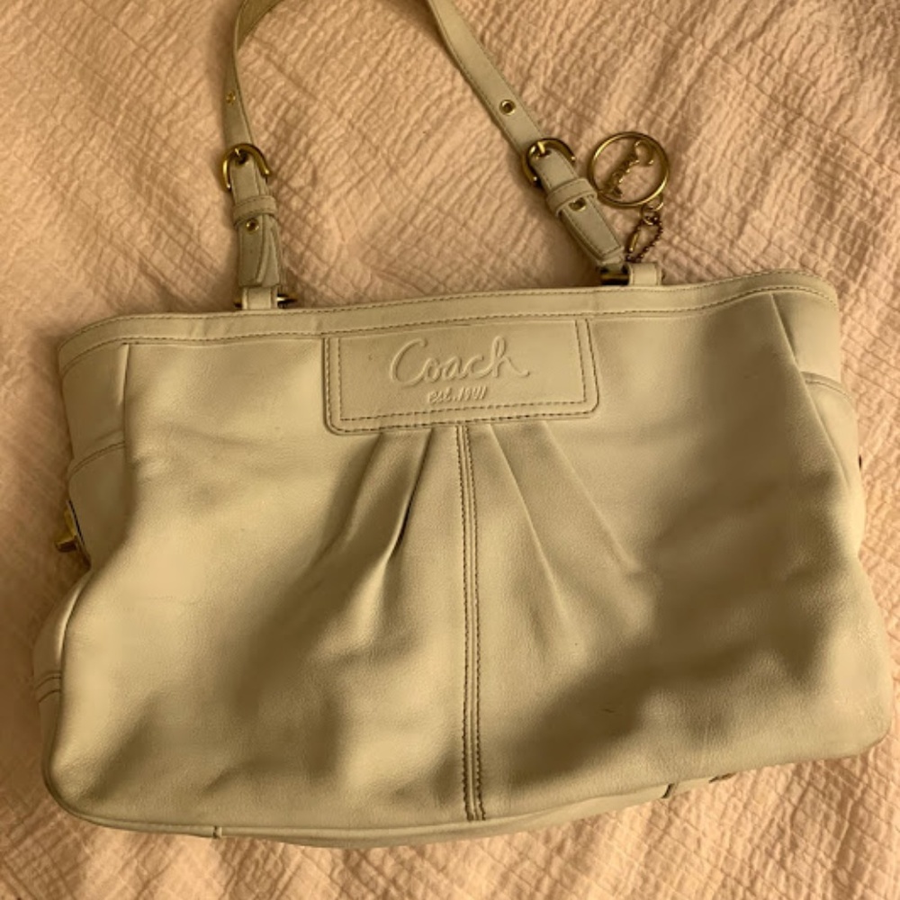 Cream/White Coach Purse